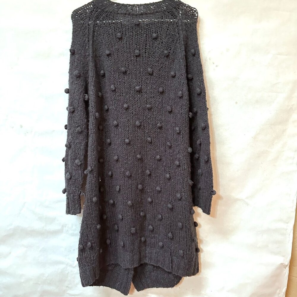 VTG Sonia Rykiel Pom Pom long Cardigan Sweater Couture Size Medium - Picture 2 of 5